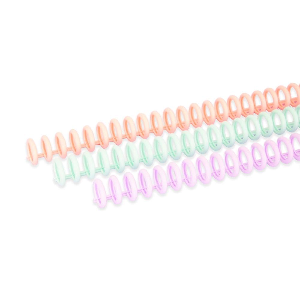 Craftelier - Click Binding Spines 6-Pack, 3:1 Pitch, Pastel Tones โ image 1