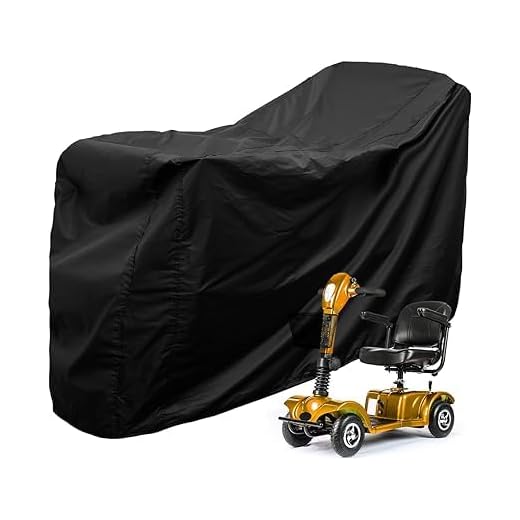 Mobility Scooter Cover Waterproof Heavy Duty 190d Oxford Anti-UV Wheelchair Storage Cover with Storage Bag Anti Dust Motorbike Protect Cover for Most Mobility Scooter Easy to Clean (170X61X117cm)