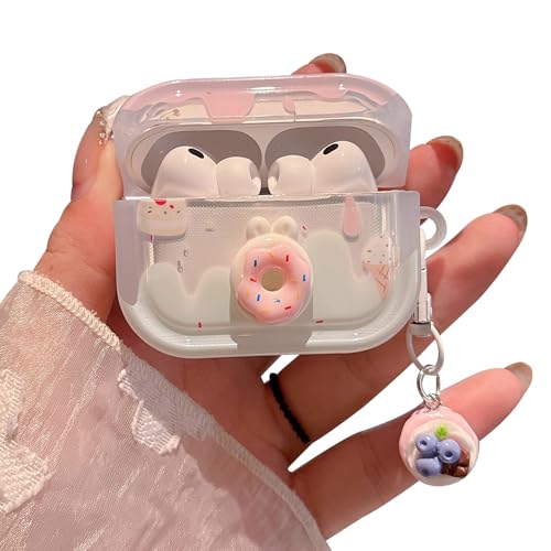 Étui AirPods Pro 3 au design crème glacée 3D avec mousqueton pour sublimer vos sacs à main