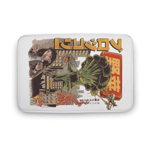 バスマット お風呂マット ブロッコリー 怪物 玄関マット マイクロファイバー 速乾 吸水 滑り止め やわらか もこもこ 浴室 脱衣所 台所 洗える 手入れ簡単 19.7"x31.5"