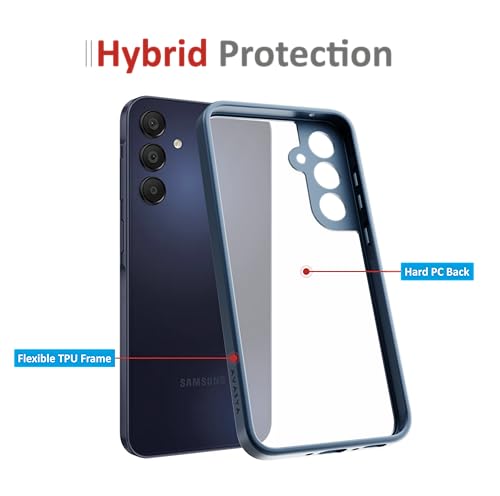 Image of Thermoplastic Polyurethane Slim Case For Samsung Galaxy A55,[Anti-Yellowing Technology] [Military Grade Drop Protection] Shockproof Slim Hybrid Phone Case For Samsung Galaxy A55 5G-Indigo Blue