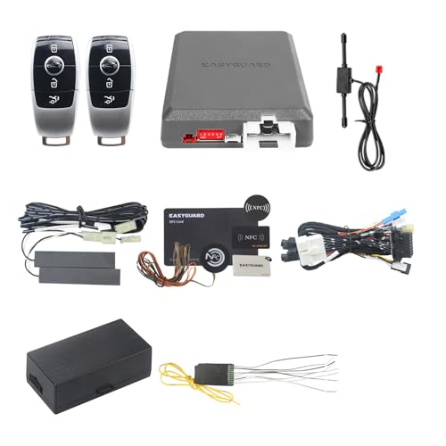 EASYGUARD PKE Remote Starter NFC Lock Unlock System Only Fit for 15-18 Benz C Class W205/16-19 GLC X253/14-17 S Class W222 with Factory Push Start Button