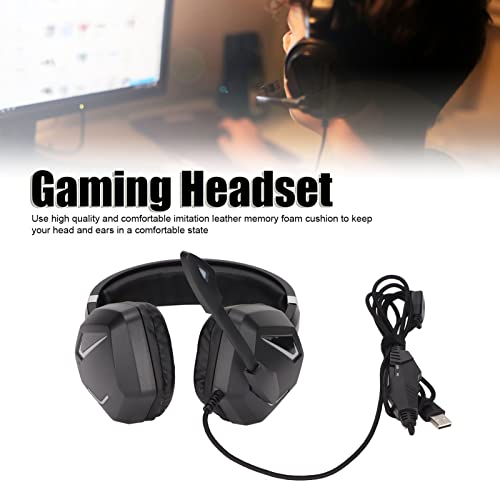 Game Over Ear-koptelefoon, ergonomische zwarte RGB-licht game-koptelefoon 3,5 mm voor schakelaar voor PSP - Afbeelding 4