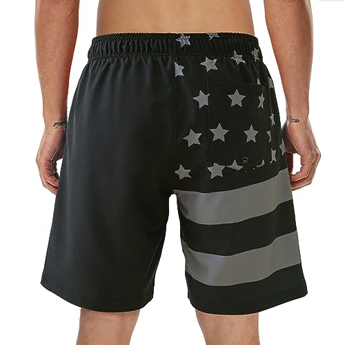 Image of HOdo Mens Swim Trunks with Mesh Liner 9 inch Quick Dry Swim Shorts Bathing Suits for Men Swimwear Board Shorts wiht Pockets