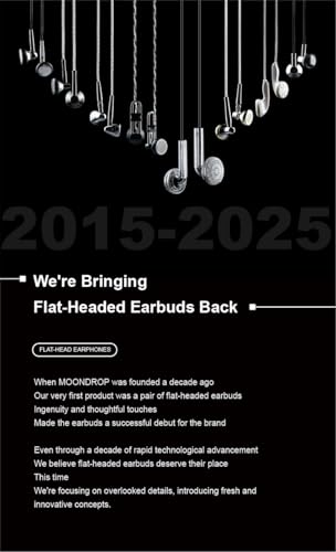 Image of Moondrop Nice Buds Flat-Headed Earbuds with 3.5mm Stereo Plug (Black Transparent)