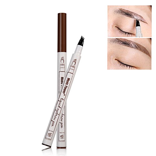 Tattoo Eyebrow Pen, Eyebrow Long Lasting Brow Gel, Liquid Eyebrow Pen for Eye Makeup, Waterproof, Smudge-proof (Coffee)