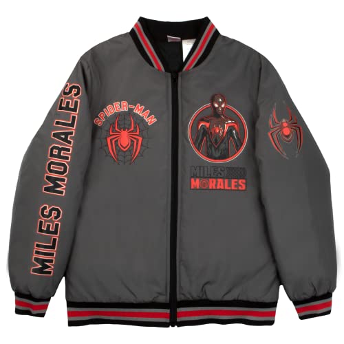Image of Marvel Superheroes Boy's Bomber Jacket - Spider-Man, Miles Morales, Black Panther, Ghost-Spider, Venom Bomber Jacket for Kids