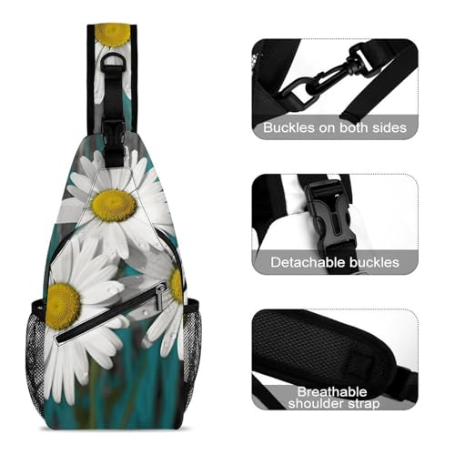 Morrales tipo sling Daisy Flowers para día y trekking miniatura 3