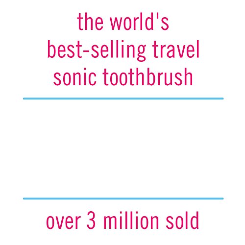 Slim Sonic Electric Toothbrush - # VSS104 Silver by Violife for Unisex - 3 Pc Set Toothbrush, Additional Brush Head, AAA Battery