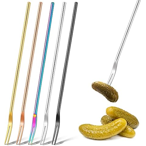 Yexiya 5 Pcs Pickle Fork Set Cover