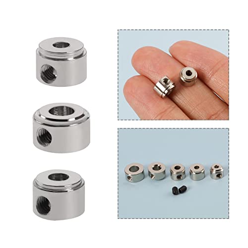 Tope de tren de aterrizaje para avión RC: kit de 20 collares de cobre plateado 5