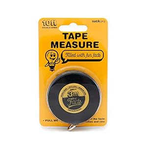 Suck UK | Fact Filled Tape Measure | 3m Double Sided Tape | Novelty Gifts For Boys & Girls | Measuring Tape For Home…