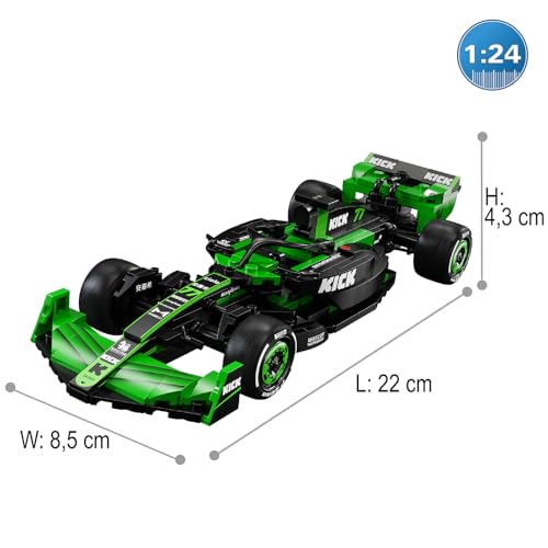 JAMARA 402861 CADA Kick Sauber F1&reg; Team C44-2024 1:24 Bricks, Spielzeugauto, Sport Rennwagen f&uuml;r Kinder ab 8 Jahre, Set aus Klemmbausteinen, Geschenkidee f&uuml;r Kids, Detailgetreu