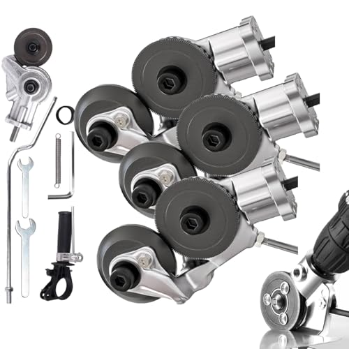 Grignoteuse de Foret en Titane, Outil de Coupe de Tôle, Coupe-tôle, Cisaille Électrique, Grignoteuse de Coupe, Découpeuse de Métal et de Vinyle, for Fer,...