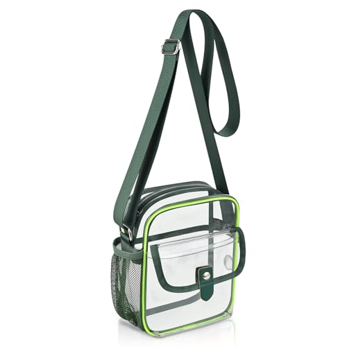 Image of SPODEARS Clear Crossbody Bag for Stadium, Concert, Festival & More - Adjustable Shoulder Strap & Bottle Holder