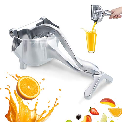 CHARMINER Stainless Steel Manual Fruit Juicer, Alloy Lemon Squeezer, Stainless Steel Lemon Orange Juicer Hand Press Detachable Extractor Tool for Oranges Lemons for Home