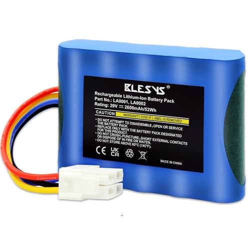 BLESYS Batería para Landxcape Robot Cortacésped LX790i LX790 LX792 LX795 LX796 LX797 LX991 Ferrex 800 m2 2021, Batería de Recambio para Cortacésped Automático LA0001 LA0002 [20V, 2600mAh]