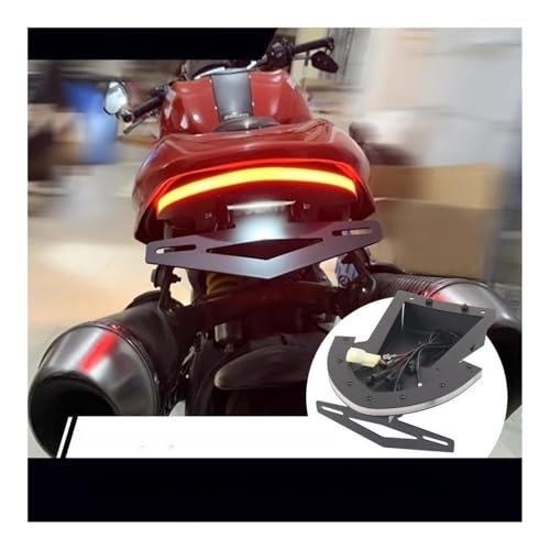 Feux de plaque d'immatriculation LED moto et feu arrière fumé avec clignotants Monster 796 696