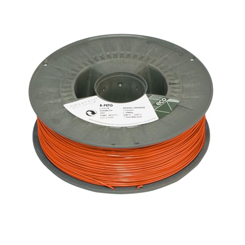 SMARTFIL ECO R-PETG | Filamento para impresión 3D | Alta Velocidad | Fabricado a partir de PET reciclado | Peso: 1000g | Color: Signal Orange | Diámetro: 1.75 mm