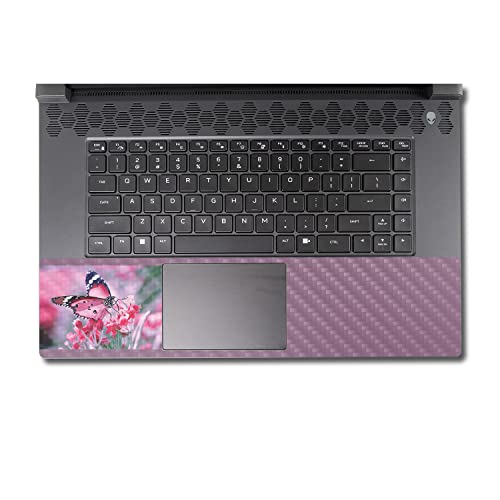 Image of MightySkins Carbon Fiber Skin Compatible with Alienware M17 R5 (2022) Full Wrap Kit - Pink Monarch | Protective, Durable Textured Carbon Fiber Finish | Easy to Apply & Change Styles | Made in The USA
