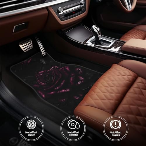 Tapis de sol voiture rose gothique pour masquer l'usure et protéger les sols de SUV