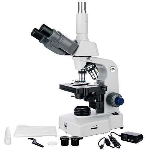 Amscope T450C 40X-2500X Led Siedentopf Trinocular Compound Microscope W/ 3D Mechanical Stage #TOP15