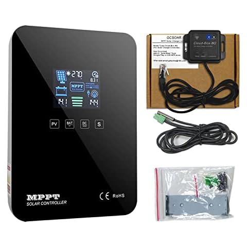 MPPT Laderegler, 60 A + WiFi, Cloud-Modul, 12 V/24 V, automatischer Max-Eingang, 100 V Cover