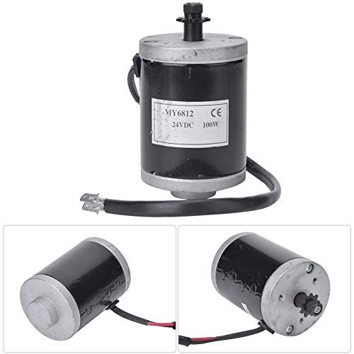Keenso Motor de piñón de Scooter eléctrico, Motor de Alta Velocidad de 24 V 100 W con Dientes de piñón para Scooter eléctrico MY6812 Triciclo de Bicicleta eléctrica
