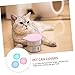 SUPVOX 3pcs Flexible Silicone Pet Food Can Lids Sealing Covers for Dog Cat Food Cans Keeps Fresh Odor Easy to Use Green Blue Pink