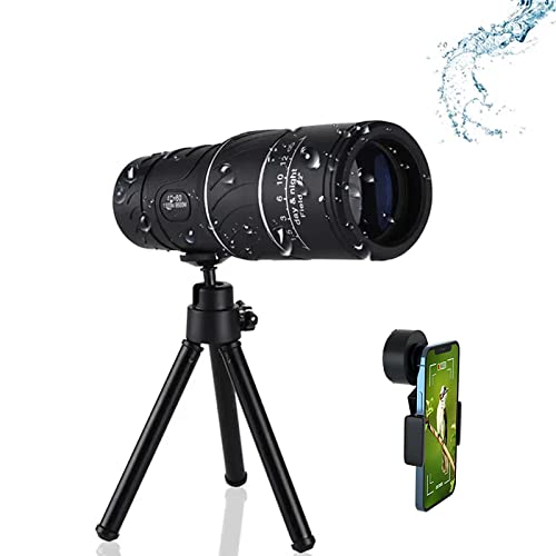 Monokular Teleskop, 40x60 HD Monokulare Fernrohr & Stativ BAK4-Prisma Erwachsene Monokular Fernglas für Wildtiere Vogelbeobachtung Jagd Camping Reisen Wildtiergeheimnis Cover