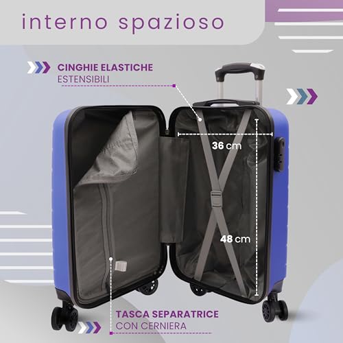 Valise cabine rigide 55x40x20 AMICHI à 4 roues pour bagage à main Ryanair - 5