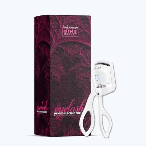 Bime Beauty Electric Heated Eyelash Curler | Electric Women Eyelash Heated Curler with Quick Heat | Rechargeable Eye lash Curler Set | Eyelash Heated Curler | Best for Eye Lashes White