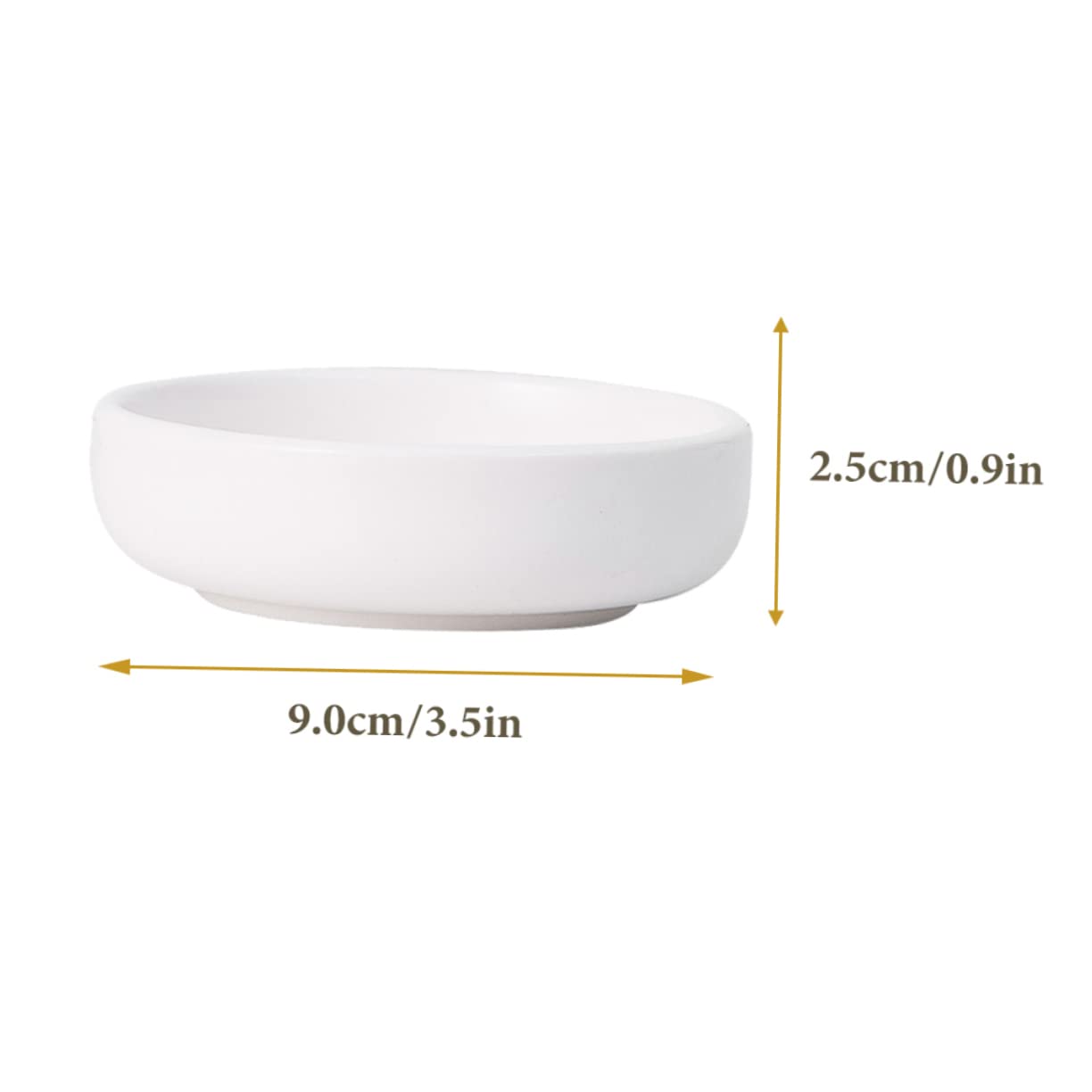 SOLUSTRE 2pcs Ceramic Sauce Dish Dip Dish Bowl Dipping Sauce Dishes Seasoning Soy Sauce Dish Party Small Ceramic Sauce Plate Olive Oil Dipping Dishes Flavor Dish White Ceramics re-usable