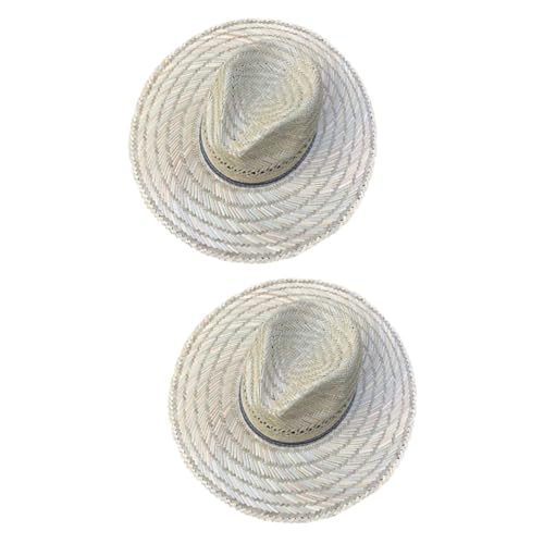 Holibanna 2 Piezas Sombrero de Sol para Hombre Gorro Sol Sombrero Sol Gorros de Hombre chapéu de Sol Gorro de Hombre Sun Hat Sombrero de Sol para Mujer Sombrero de Playa Tejido Hierba Estera