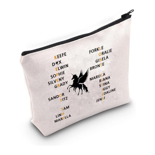 PXTIDY Book Makeup Bag Book Characters Cosmetic Bag KOTLC Novel Inspired Bookish Gift