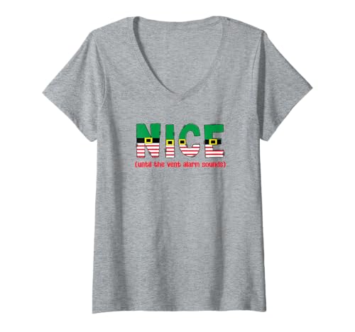 Mujer Nice Until The Vent Alarm Suena RT Terapeuta Respiratorio Camiseta Cuello V