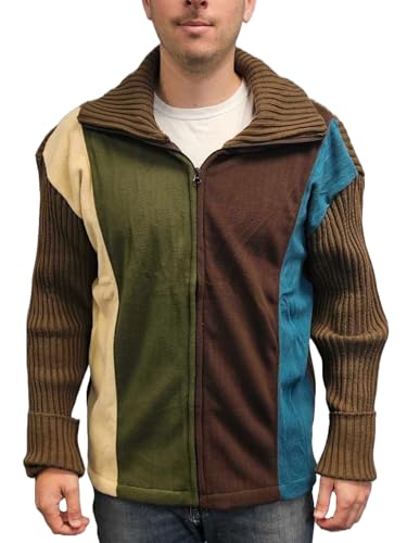 Mark Multicolor Full Zip Cardigan Turtleneck Sweater3