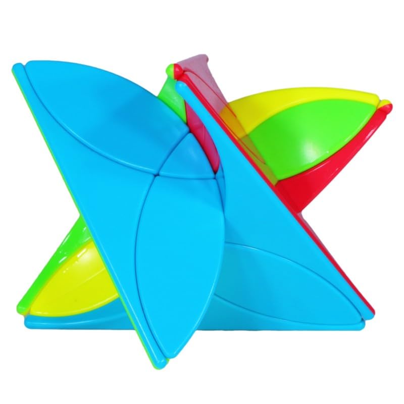 Image of HAWKISTER Kids Qiyi Clover Pyramid Magic Speed Cube 3 Leaf Tetrahedron Stickerless Puzzle