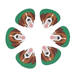 Saint Bernard Lot de 12 médiators en forme de chien pour guitare basse électrique et acoustique - Les Beatles, Paul McCartney, John Lennon, RIngo Starr, George Harrison Saint Bernard Lot de 12 médiators en forme de chien pour guitare basse électrique et acoustique – Image 2