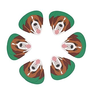 Saint Bernard Lot de 12 médiators en forme de chien pour guitare basse électrique et acoustique - Les Beatles, Paul McCartney, John Lennon, RIngo Starr, George Harrison Saint Bernard Lot de 12 médiators en forme de chien pour guitare basse électrique et acoustique – Image 2