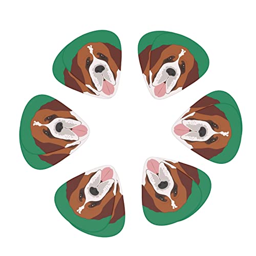Saint Bernard Lot de 12 médiators en forme de chien pour guitare basse électrique et acoustique - Les Beatles, Paul McCartney, John Lennon, RIngo Starr, George Harrison Saint Bernard Lot de 12 médiators en forme de chien pour guitare basse électrique et acoustique – Image 3