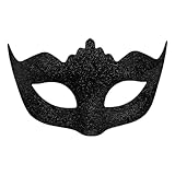 Qcbuegof Elegante Gesichtsabdeckung, atmungsaktives Kostümzubehör für Maskeraden, Feiern, Theater, Kunstveranstaltungen, wiederverwendbare Party-Augenklappe