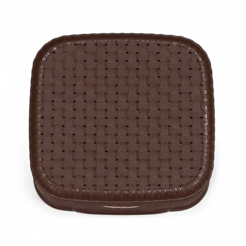 Image of LuxuryBase Stool for Kitchen Bathroom,10.62 inch (Brown) | Classic, Perfect Posture, Plastic, Pack of 1 pcs