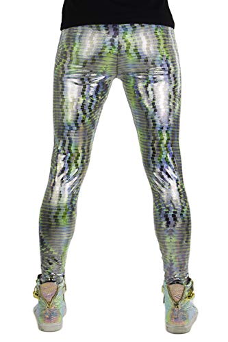 / Funstigators Festival Clothing: Men's Holographic Disco Meggings - Made in USA3