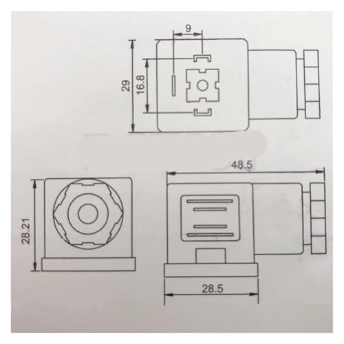 JEYPINDII Électrovanne hydraulique, Bobine, Prise DC AC, Terminal pneumatique avec Voyant Lumineux, Circuit imprimé, 18mm(Brown Plug,AC110V AC220V) – vue 3