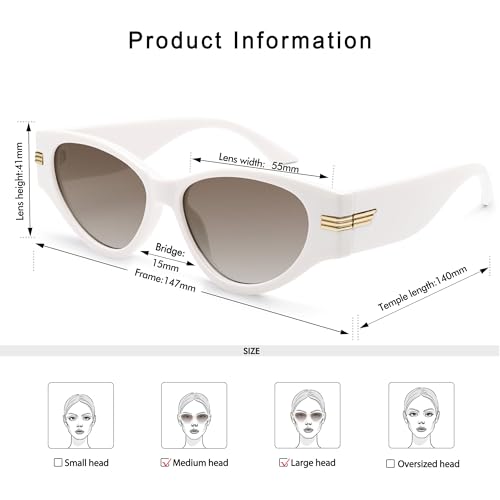 Vintage Cat Eye Sunglasses for Women Trendy Cateye Frame Sunnies AP37204