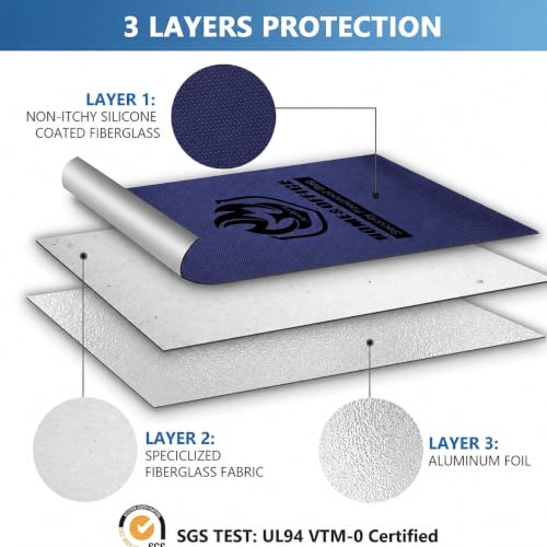 Image of Andyer 2 Pockets Fireproof Document Bag (15 inchx11 inch), Protect Values from Fire