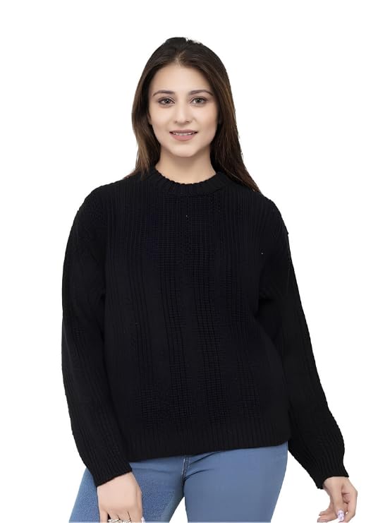 Image of Jai Geeta Hosiery Mills Launches Designer and Knitted Pullover Women Sweater These can be paired with Jeans and Legging in Winter Season Trendy Fashionable Solid