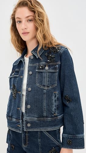 Cinq à Sept Women's Jet Black Embellished Riveria Jacket2