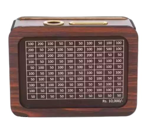 Image of Wooden Money Bank, Piggy Bank for Kids, Wood Material, Coin Saving Box (10,000 Money Bank)